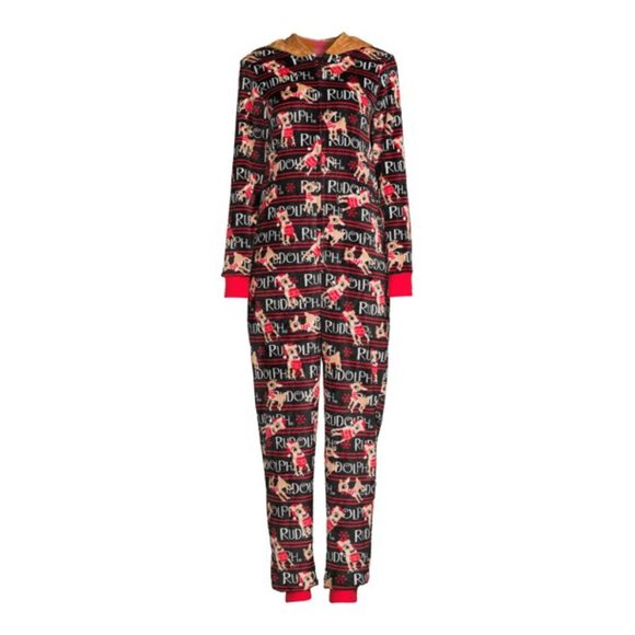 Rudolph Super Minky Union Suit, (X-Small) Black - Picture 3 of 6